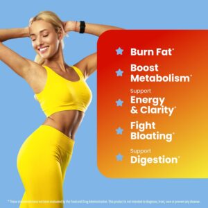 Morning Fat Burner Gummies | Weight Loss for Women & Men | Appetite Suppressant & Metabolism Booster | Thermogenic Belly Fat Burner with Green Tea, Garcinia, Green Coffee Bean & More | 60 Gummies