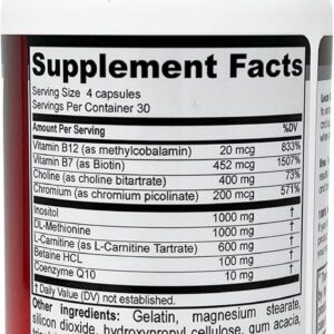 Beverly International Lean Out 120 caps. Fat Burner with Metabolic Support. Lipotropics. Choline, Carnitine, Chromium. Stimulant-Free Belly Fat Burner. Get Leaner. Use AM & PM, Stackable Diet Pills.