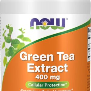NOW Foods Supplements, Green Tea Extract 400 mg with Vitamin C for Dietary, Cellular Protection*, 250 Veg Capsules