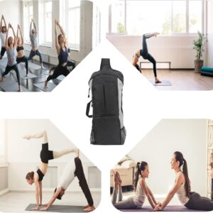 Yoga Mat Bag, Large Yoga Mat Tote Sling Carrier, Yoga Mat Carrying Bag with Versatile Storage Mesh and Zipper Pockets for Women Men Gym Sport Travel