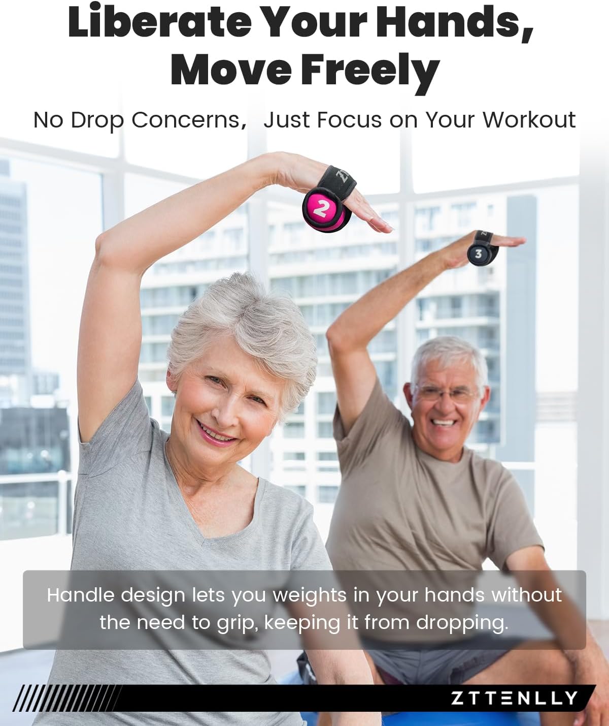 Hand Weights Sets for Walking - Comfort Fit - 1lb, 2lbs, and 3lbs Soft Walking Weights sets for Women & Men in Physical Therapy, Jogging, Running, and Aerobics - Image 3