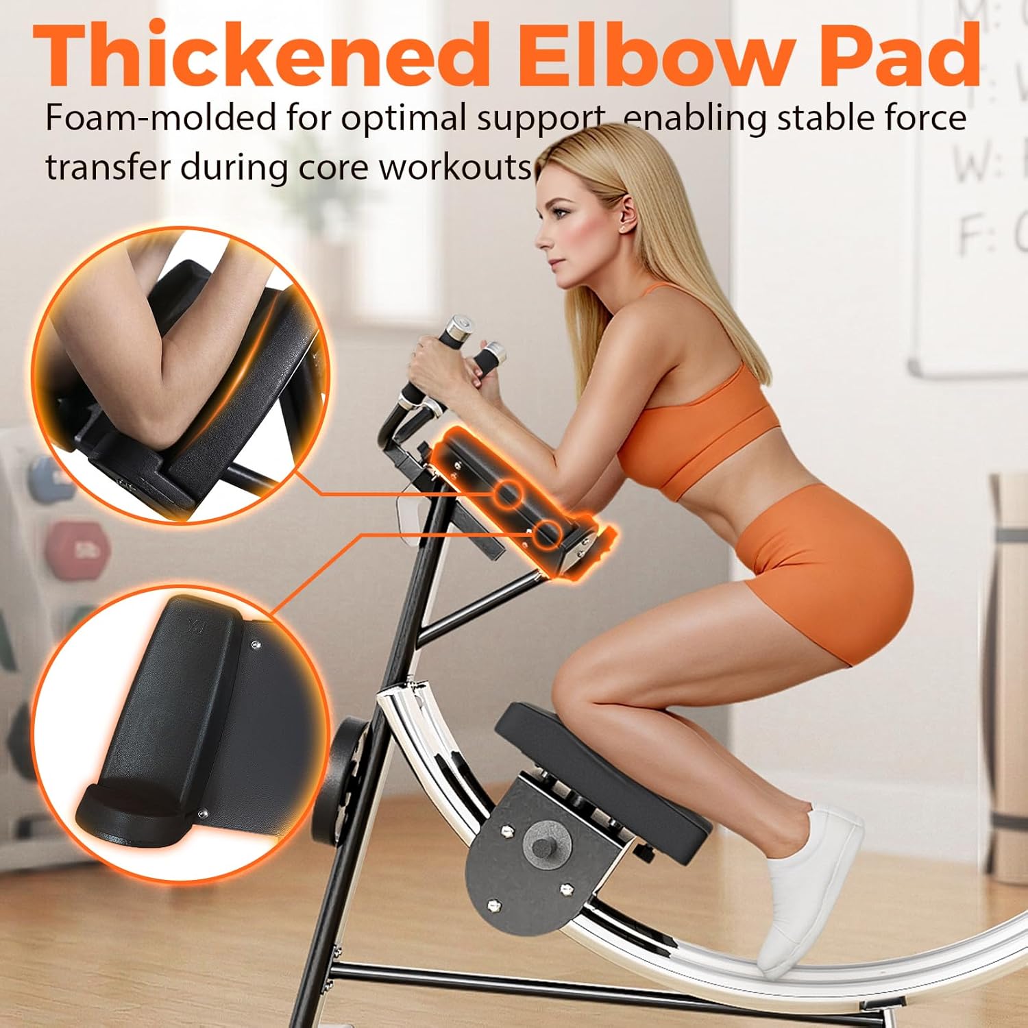 Ab Machine, Ab Trainer Coaster, Abdominal Crunch Core Workout Equipment, Foldable Core Fitness Training Equipment for All Levels, Home & Gym, 1200lbs Capacity - Image 3