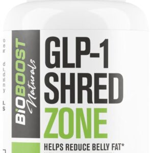 GLP-1 Shred Zone – Weight Loss Pills for Women & Men + Appetite Suppressant Support – Supports Healthy Pathways Associated with GLP-1 Activity – Fat Burner Supplement – 60 Capsules