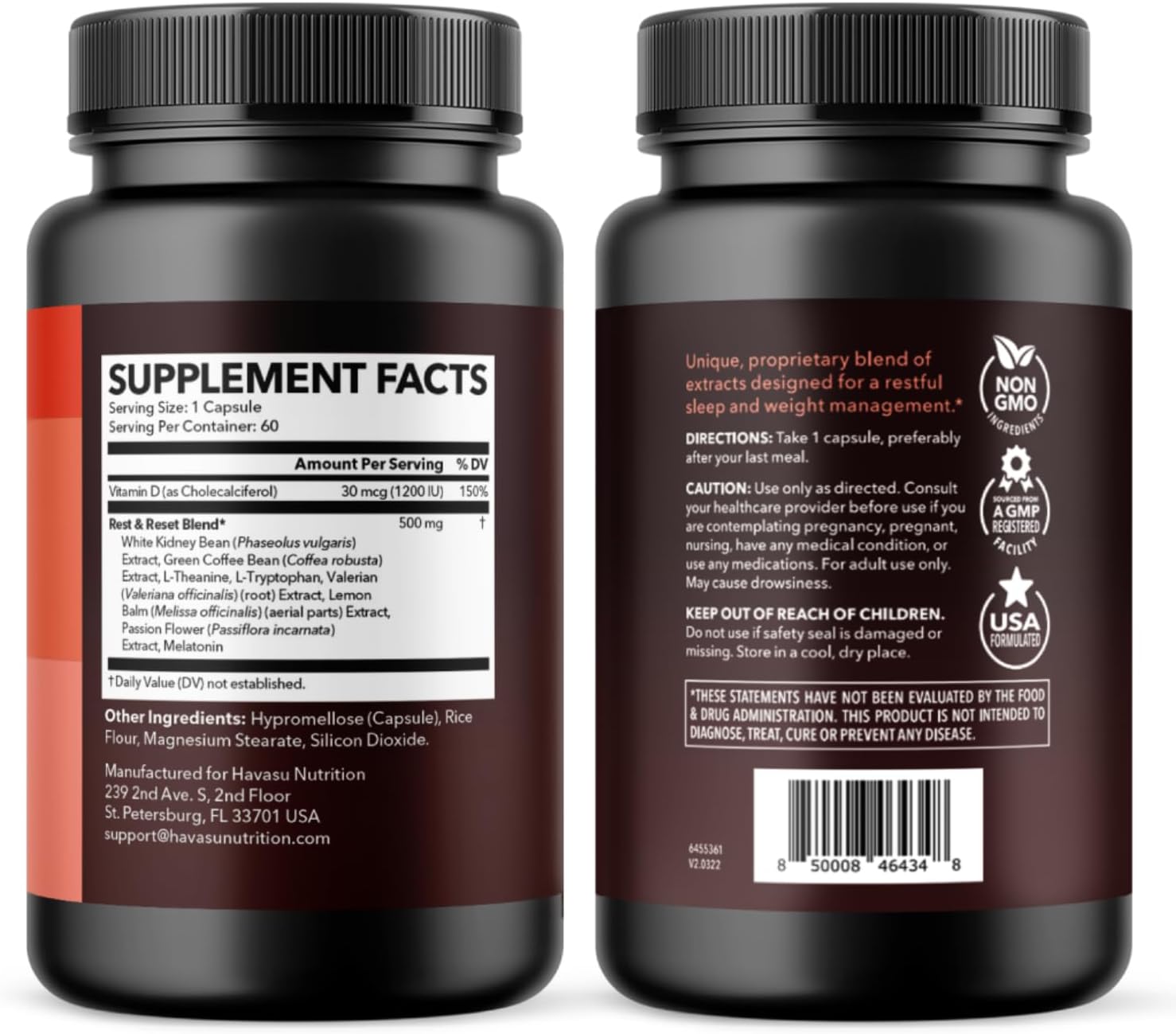 Night Time Fat Burner Capsules for Men and Women - Appetite Suppressant for Weight Loss with White Kidney Bean - 60 Count - Metabolism Booster with Melatonin for Sleep Support - 2-Month Supply - Image 9