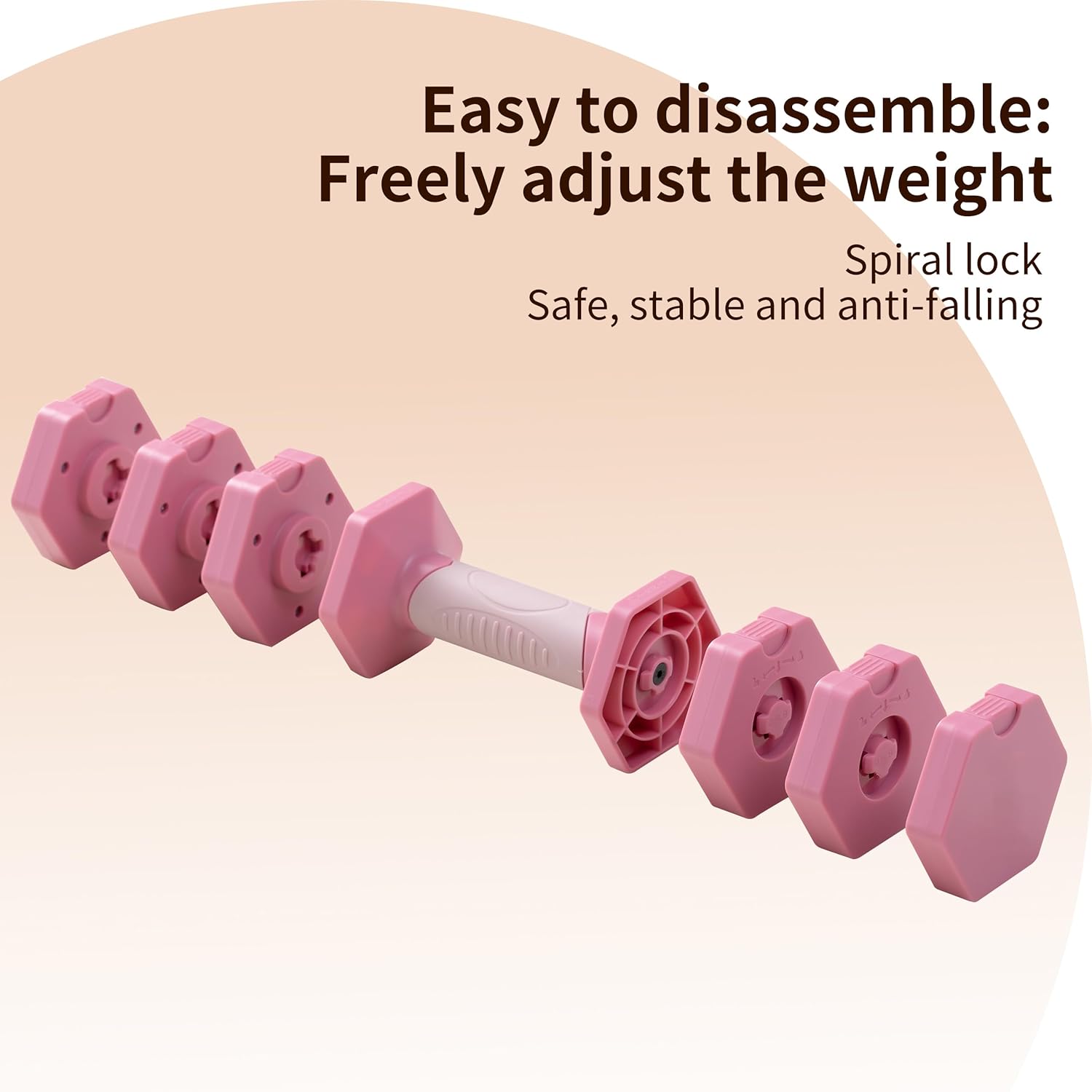 Shaking Weight Adjustable Dumbbell Set 22-66 lbs,Weight for Full Body Workout, Home Gym Equipment for Men & Women, Adjustable Weight for Arm & Core Training, Chest Exercise Equipment Fitness Dumbbells - Image 3