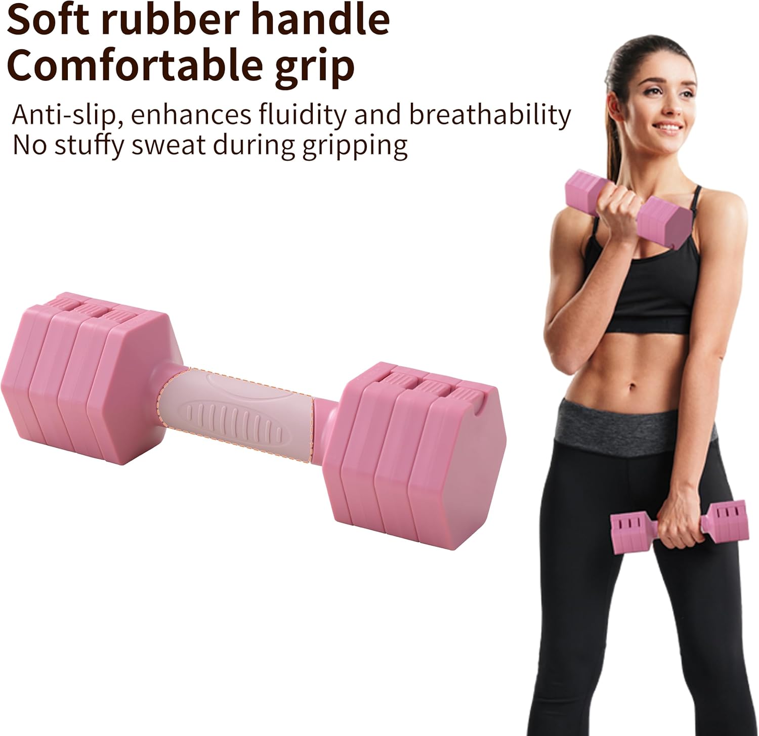 Shaking Weight Adjustable Dumbbell Set 22-66 lbs,Weight for Full Body Workout, Home Gym Equipment for Men & Women, Adjustable Weight for Arm & Core Training, Chest Exercise Equipment Fitness Dumbbells - Image 7