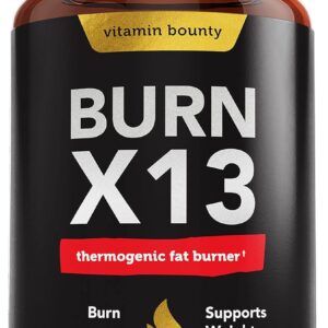 Vitamin Bounty Advanced Thermogenic Fat Burner for Men & Women – Burn X13 Weight Loss Supplement with 13 Powerful Ingredients – Metabolism Booster, Energy & Appetite Control – 60 Capsules