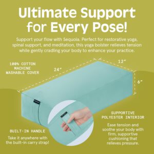 Retrospec Retrospec Sequoia Rectangular Yoga Bolster Pillow – Meditation Cushion for Yoga Practices – Includes Machine Washable 100% Cotton Cover & Durable Carry Handle