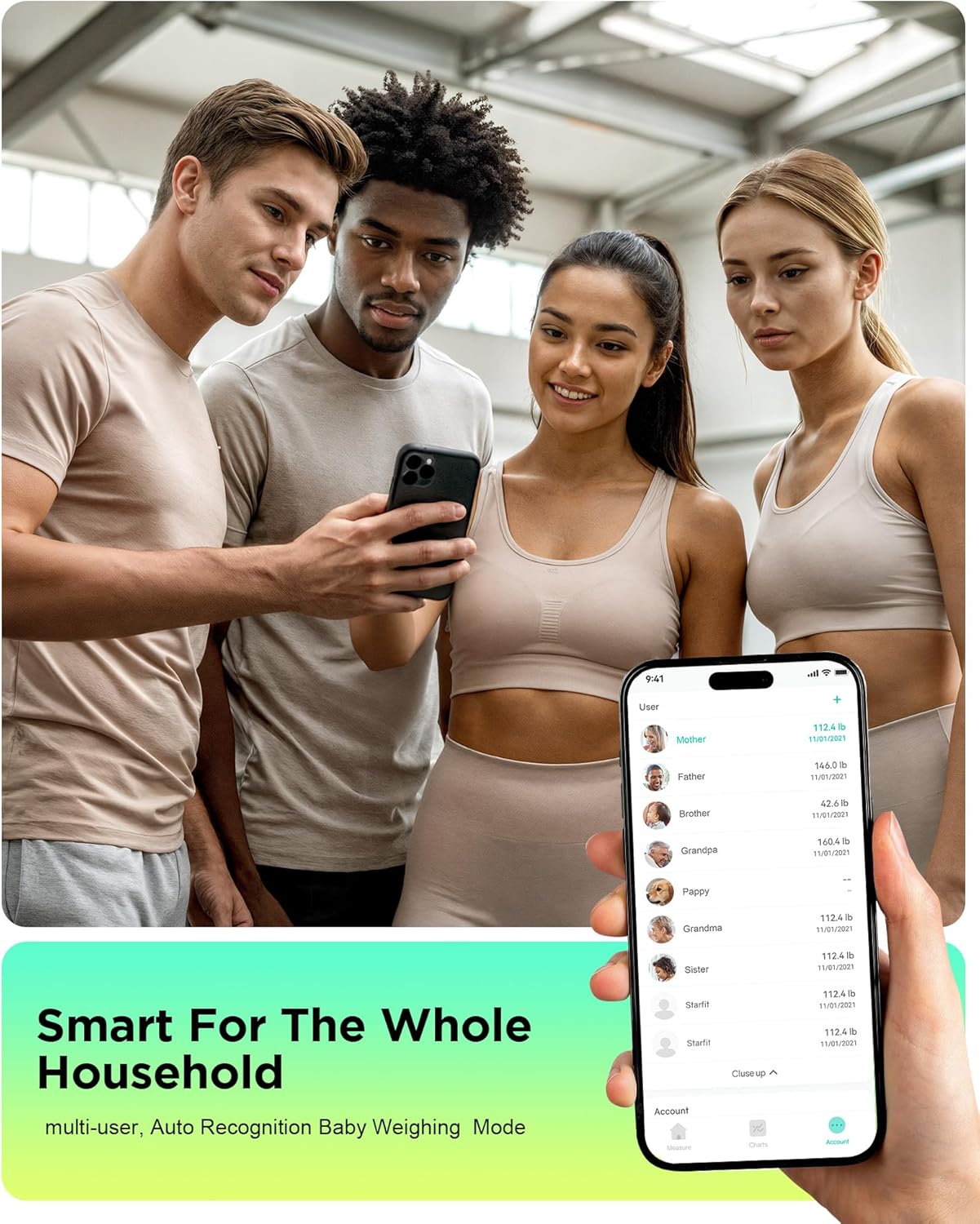 RunStar Smart Scale for Body Weight, Full-Body Bathroom Scale with 8 Electrodes for BMI, Muscle Mass, 3-Metric Display, High-Accuracy Body Composition Monitor with 28 Metrics & App Connectivity - Image 7