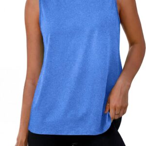 Workout Tops for Women Loose Fit Sleeveless Yoga Tank Tops Crew Neck Fitness Clothing Athletic Running Gym Shirts