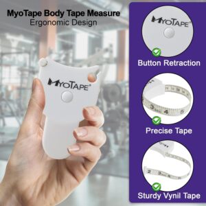 MyoTape Body Measure Tape – Arms Chest Thighs or Waist Measuring Tape for Personal Trainer or Home Fitness Goals