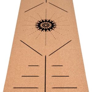 Luxury Cork Yoga Mat – Non Slip, Extra Thick Grip. Thicker, Longer, and Wider for More Comfort and Support. Tough Enough For Hot Yoga. Natural, Non Toxic, and Eco Friendly. Optional Alignment Lines.