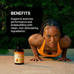 NatureWise CLA 1300 – 95% Active Conjugated Linoleic Acid for Women and Men, Not Stimulating, Supports Weight & Fitness Goals – Non-GMO, Gluten Free – 180 Softgels[2-Month Supply]