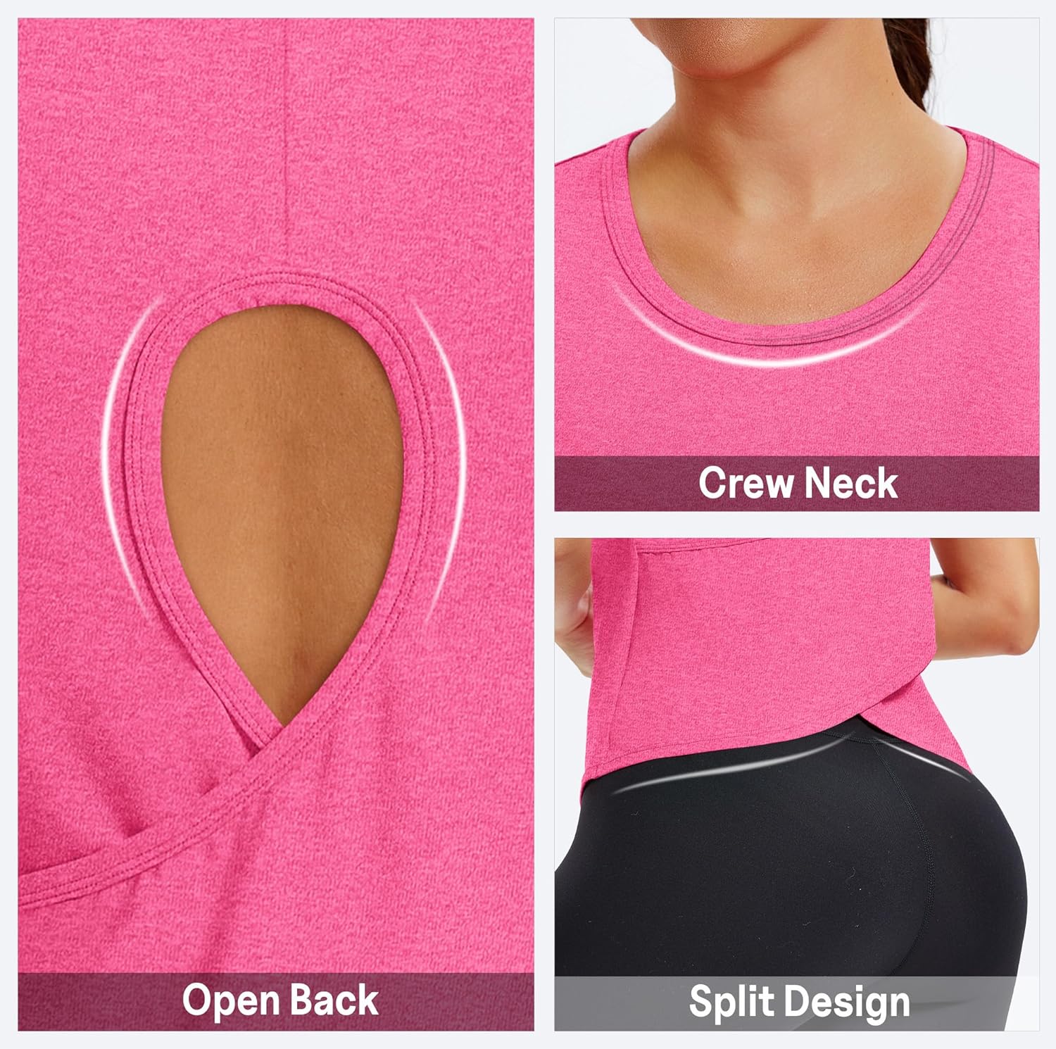 Alaroo Womens Workout Tank Tops Sleeveless Short Shirts for Sport Athletic Yoga Running Gym Loose Crop 2026 - Image 5