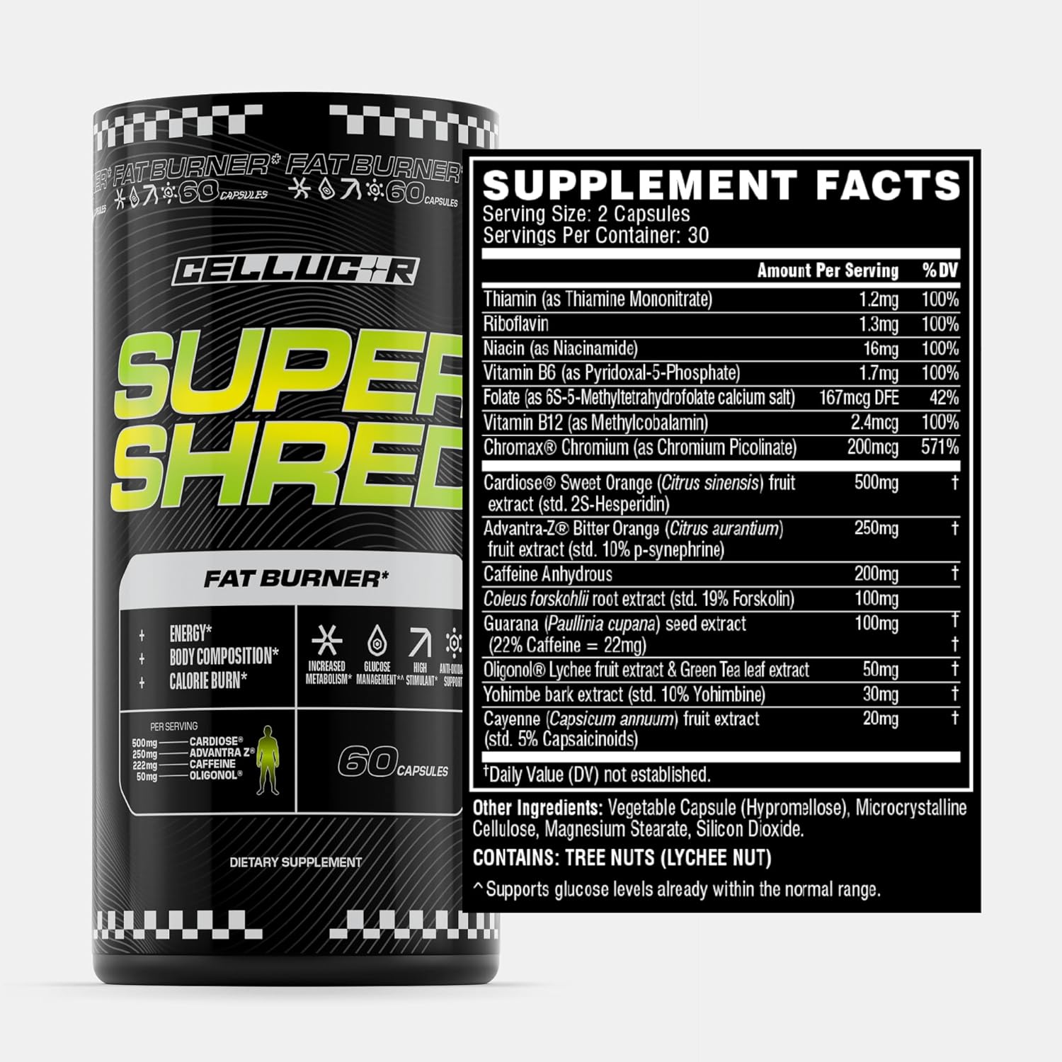 Cellucor Super Shred™ Fat Burner | Thermogenic Power & High Stimulant Energy | 60 Capsules - Image 2