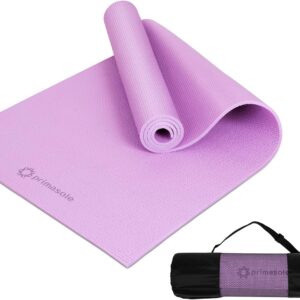 Primasole Yoga Mat with Carry Strap for Yoga Pilates Fitness and Floor Workout at Home and Gym Non-slip 9 colors