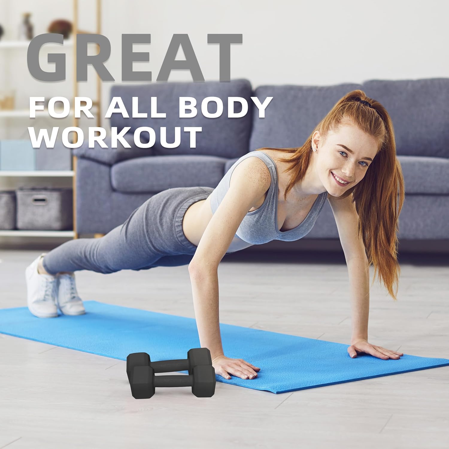 Dumbbell Hand Weight Sets 5/10/15/20/25/36lbs - 5 Colors Options - Exercise & Fitness Free Weights for Women & Men Home Gym Equipment Workouts Strength Training - Image 5