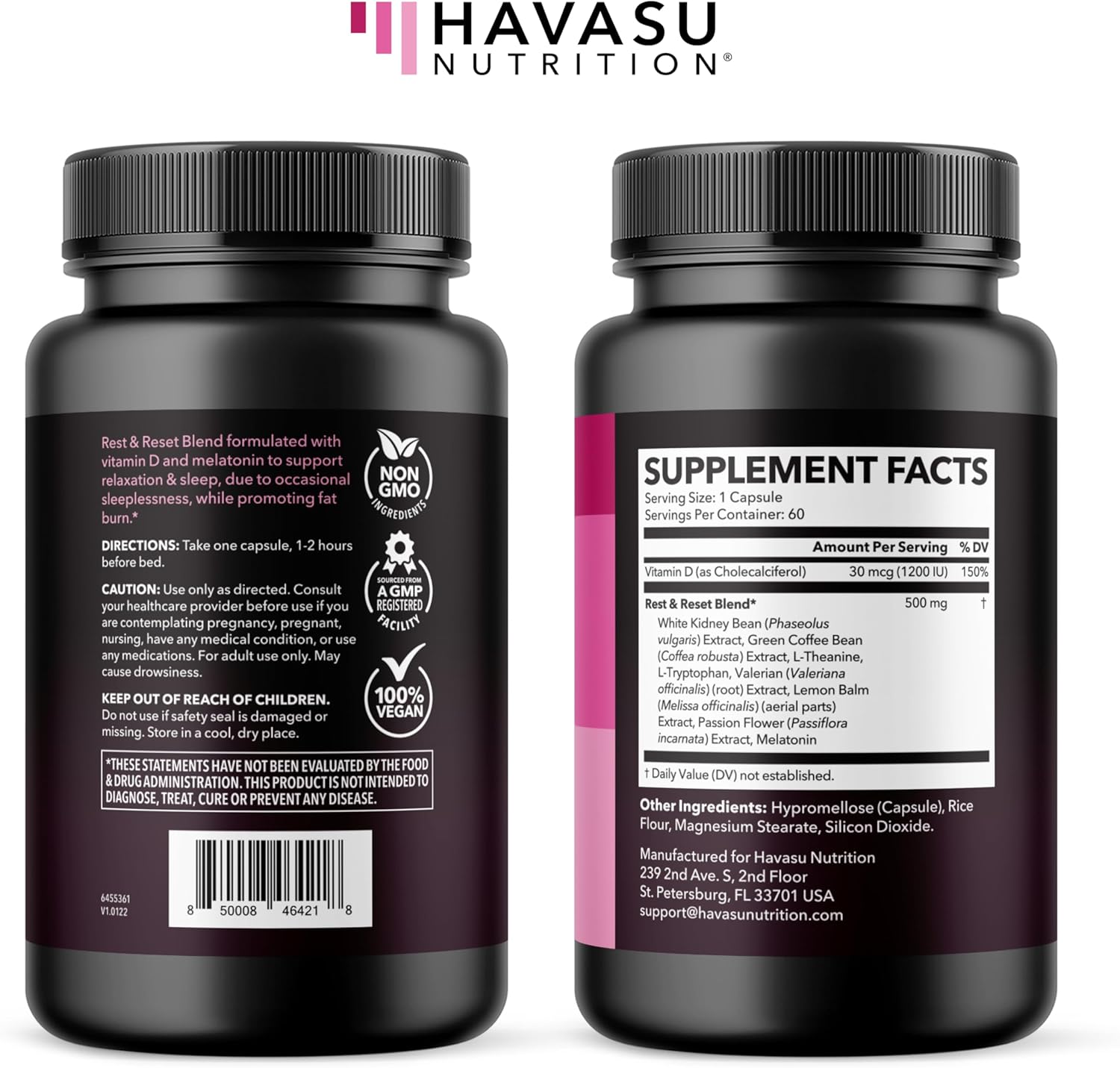 Night Time Fat Burner for Women - Appetite Suppressant for Weight Loss - 60 Count - Herbal Metabolism Booster with Melatonin for Sleep Support - Vegan, Non-GMO Capsules - 2 Month Supply - Image 9