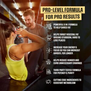 Rapid Shred Pro Series 5X | Supports GLP-1 Pathway Function | Weight Loss Pills for Women & Fat Burner for Men + Appetite Suppressant Supplement | 3rd Party Tested Formula – 60 Capsules