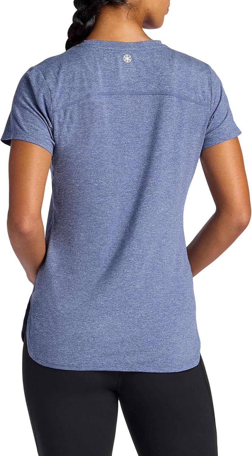 Gaiam Women's Everyday Performance Crewneck T-Shirt, Slim Fit, Stretch Lightweight Material, Moisture-Wicking - Image 2