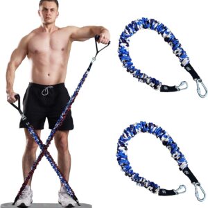 HOTWAVE Resistance Bands for Portable Gym,Push Up Board and Pilates Bar Replacement Backup Exercise Band. Safety Cloth Cover,Squat Workout,Strength Training Fitness Accessories