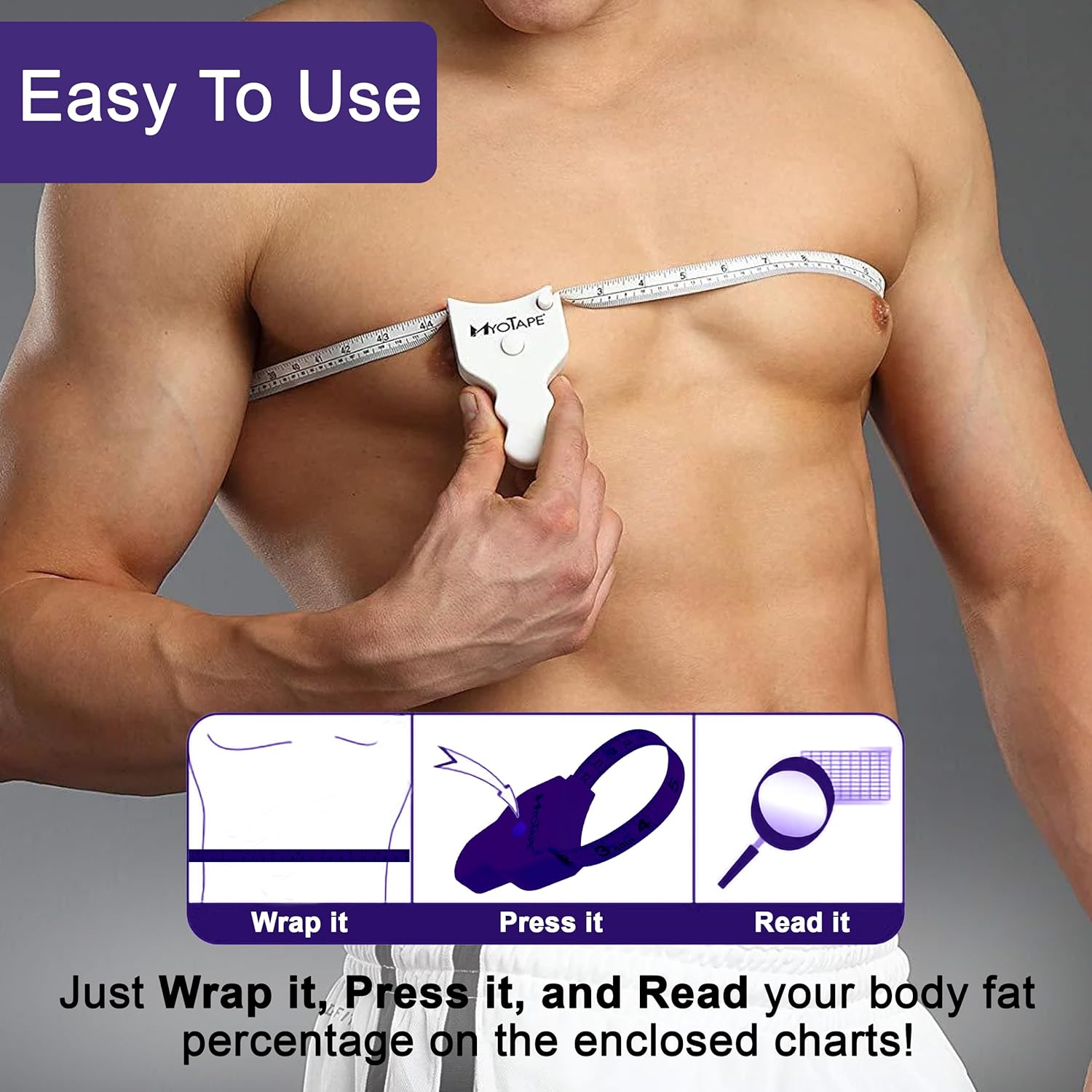 MyoTape Body Measure Tape - Arms Chest Thighs or Waist Measuring Tape for Personal Trainer or Home Fitness Goals - Image 4