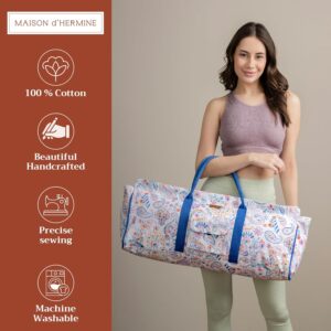 Maison d’ Hermine Yoga Mat bag, Cylindrical bag for Woman&Men, yoga mat Bag &Adjustable shoulder straps Yoga Mat Carrier Bag with Drawstring Water Bottle Pocket and zipper pocket Easter Gifts