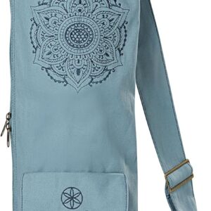 Gaiam Cargo Yoga Mat Bag, Full-Zipper Yoga Mat Carrier with Adjustable Strap, Front & Exterior Phone Pocket with Earbuds Slit, Stylish & Functional Fitness Mat Holder for Women & Men