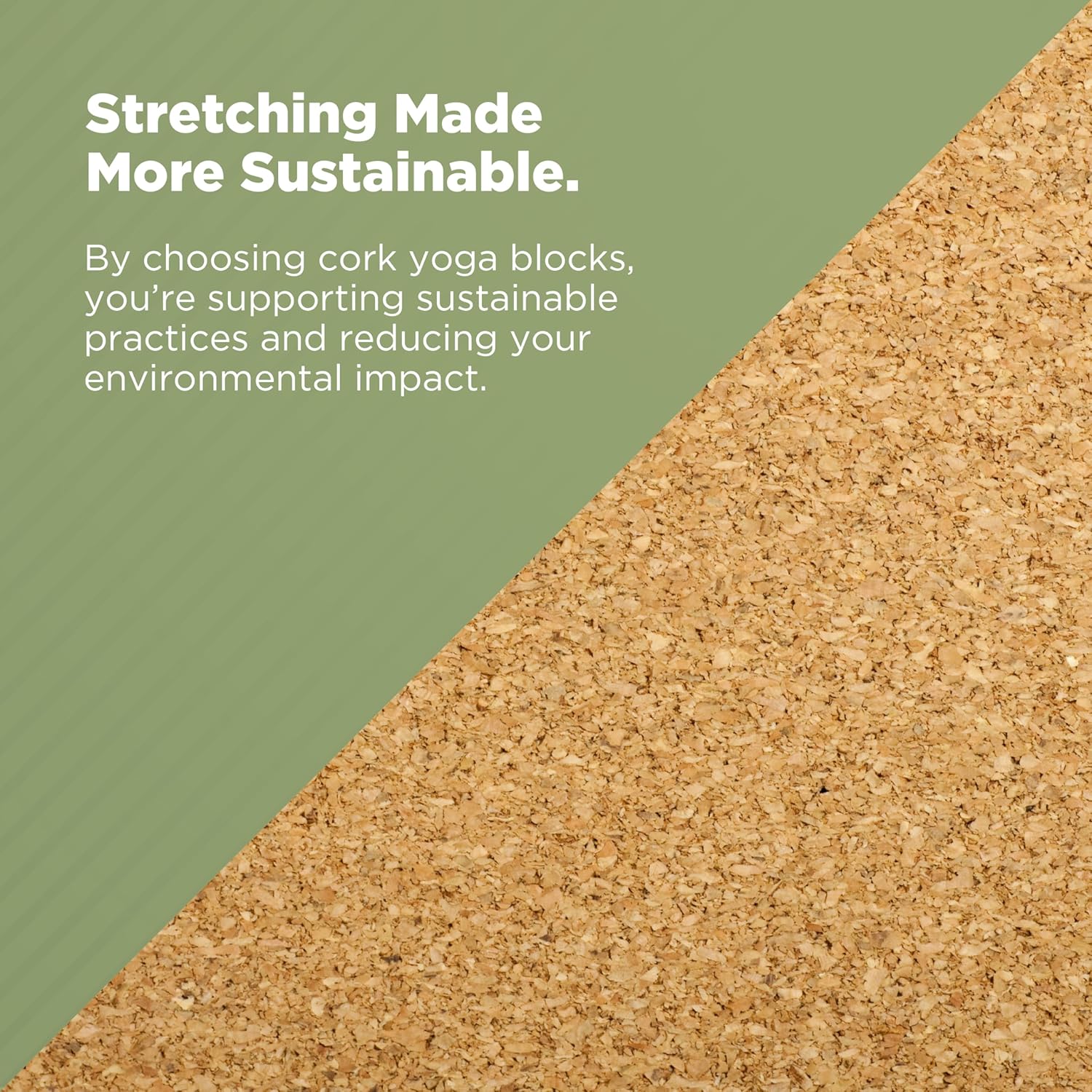 Bean Products Yoga Blocks, Standard & Large Sizes - Studio Grade, Non-Slip, Made from Eco Friendly Materials - 100% Natural Cork or Foam - Improves Stability & Alignment - Single Block or 2 Pack Sets - Image 6