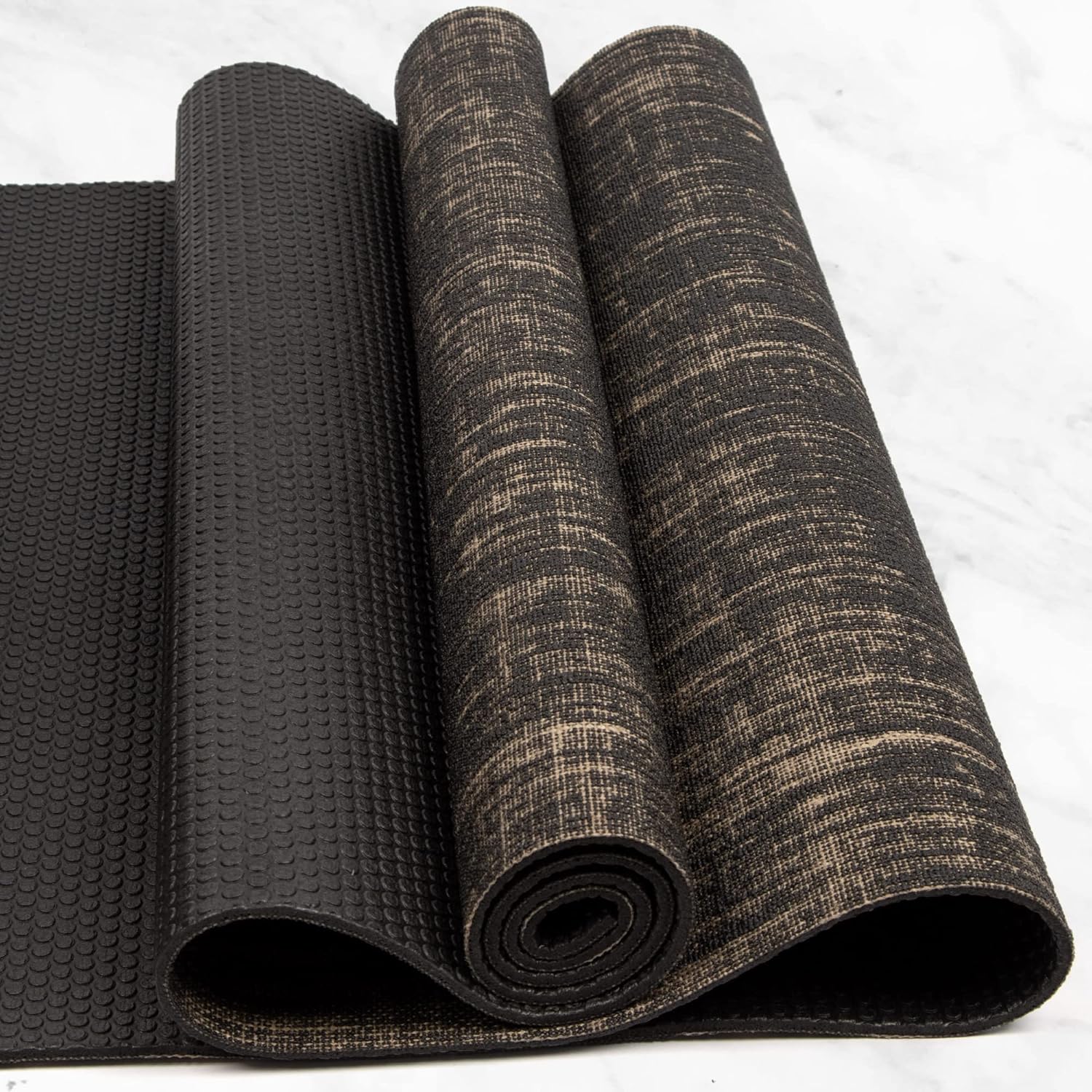 Myga Jute Yoga Mat, High Performance Vegan Floor Exercise Mat, Eco Friendly Biodegradable Yoga Mat with PVC Backing,72" x 24", 0.2" Thickness - Image 6