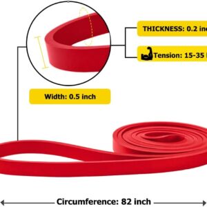 ROSAPOAR Resistance Band Pull up Band Fitness Exercise Bands Natural Latex for Workout Body Stretch Powerlifting Band Fitness Sport Training at Home/The Gym