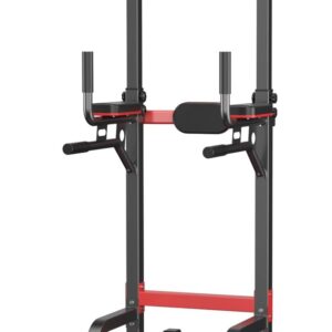 Power Tower Dip Station Pull Up Bar – Multi-Purpose Home Gym Equipment with Adjustable Height and Non-Slip Foot Pads – 150kgs Capacity