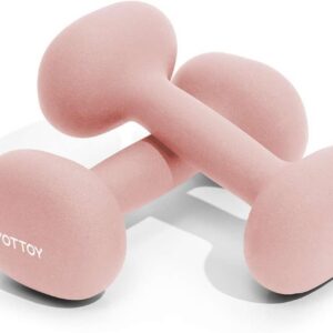 YOTTOY Dumbbell Set of 2,2-15 Pound Hand Weights for Women, Non-Slip Hand Weights for Home Gym, Strength Training, and Full-Body Workouts