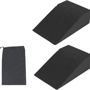 2 Pack Squat Wedge Block for Heel Elevated Squat Weightlifting Calf Stretcher Slant Board for Mobility Balance and Strength Performance