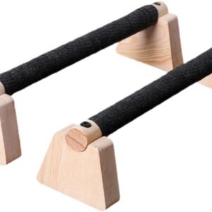 Colaxi 2Pcs Push up Bar Parallettes Bar for Adults Non Slip Base Exercise Home Workout Equipment Wood Push up Stand for Strength Training, Planks Calisthenics, Floor Workouts