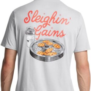 Under Armour Men’s Project Rock One Sleighin Gains Short Sleeve T Shirt