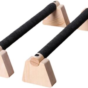 Colaxi 2Pcs Push up Bar Parallettes Bar for Adults Non Slip Base Exercise Home Workout Equipment Wood Push up Stand for Strength Training, Planks Calisthenics, Floor Workouts