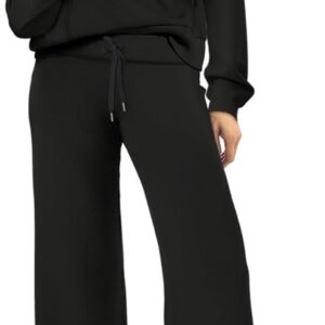XIEERDUO Lounge Sets For Women 2025 Half Zip Sweatshirt And Wide Leg Sweatpant 2 Piece Outfits Sweatsuit Tracksuit