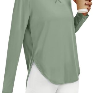 AUTOMET Women’s Long Sleeve Workout Tops Running Hiking Sun Shirts Gym UPF 50+ UV Protection Tshirts 2026 Quick Dry Clothes