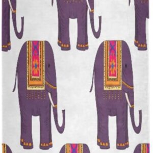 Yoga Mat Colorful Blanket Elephants Non Slip Fitness Exercise Mat Extra Thick Yoga Mats for Home Workout, Pilates, Floor Workouts 71 x 26 Inches