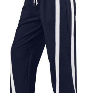 ANRABESS Women Track Pants Casual Drawstring Waist Lightweight Baggy Contrast Color Workout Barrel Leg Pants with Pockets