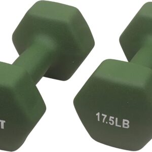 POWERT HEX Neoprene Dumbbell |Coated Colorful Hand Weights in Pair