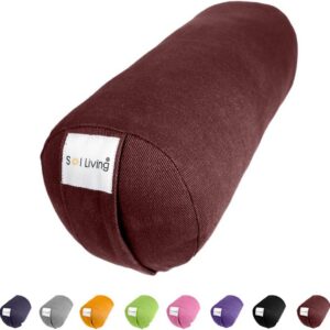 Sol Living Yoga Bolster Pillow Rectangular Meditation Cushion Cotton Meditation Accessories for Restorative Yoga Meditation Pillow Yoga Pillow Firm Body Pillow Bolster Pillow for Legs Removable Cover
