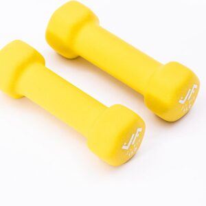 JFIT Dumbbell Pairs or Sets – Neoprene & Vinyl Coated Hand Weights for Home Gym, Strength Training, Aerobics, Cardio Exercise and Fitness