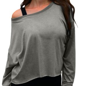 UNIANKIYA Open Back Workout Tops for Women Long Sleeve Cropped Athletic Clothes Gym Running Yoga Low Impact Sports T Shirts