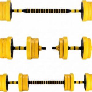Adjustable Dumbbell Set, 30/33/44 Lbs Free Weight Dumbbells Set with Connector, 2-in-1 Exercise & Fitness Dumbbells Set for Home Gym, Suitable for Men/Women