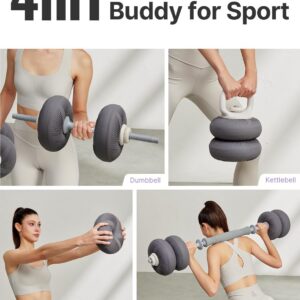 YOTTOY Weights Dumbbells Set,Free Weight Set with Connector, 4 in1 Dumbbells Set Used as Barbell, Kettlebells, Push up Stand, Weight Plate, Fitness Exercises for Home Gym