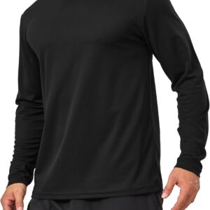 5 Pack Sun Protection Hoodie for Men UV Long Sleeve Shirts Quick Dry Lightweight Work Athletic Rash Guards