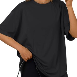 Trendy Queen Womens Oversized Summer T Shirts Plus Size Spring Cute Casual Tops Short Sleeves Fashion Workout Clothes