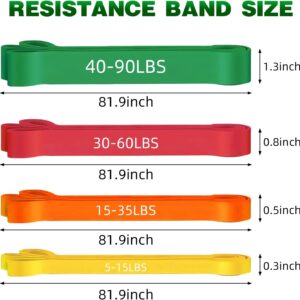 Resistance Bands for Working Out, Pull Up Assist Bands Set, Workout for Women and Men, Exercise Bands,Training, Plasticity, Physical Therapy at Home/Gym